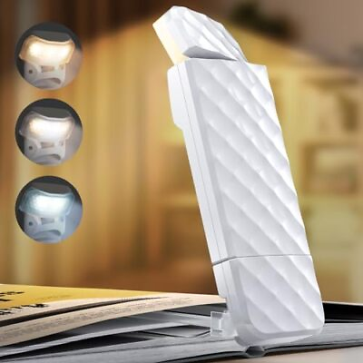 #ad USB Rechargeable Book Light with Timer Clip on LED Bookmark Reading White $13.27