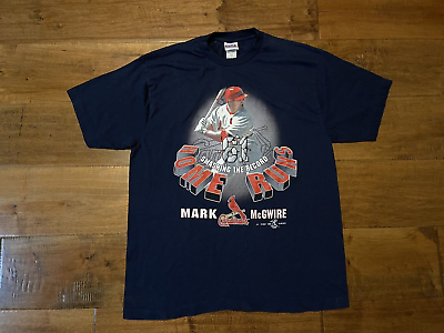 #ad Vintage St Louis Cardinals Mark McGwire Smashing The Record Home Run T Shirt XL $24.99