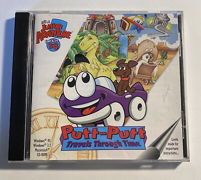 #ad PUTT PUTT: Travels Through Time Kids Adventure Game 1997 PC Game SEALED $11.16