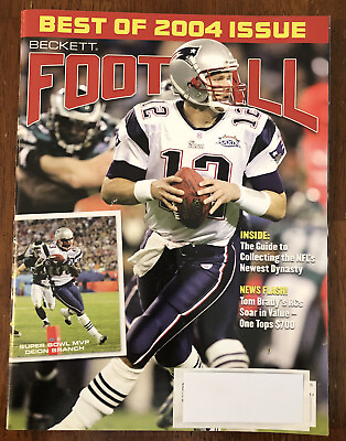 #ad Beckett Football Card Magazine Tom Brady Patriots Cover March 2005 $8.00