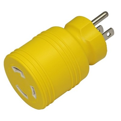 #ad Conntek NEMA 5 15P to L5 20R 15 Amp 125 Volt Locking Plug Adapter Yellow $25.99
