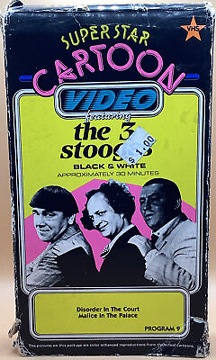 #ad The 3 Stooges Super Star Cartoon VHS 1980s Release RARE **Buy 2 Get 1 Free** $5.49