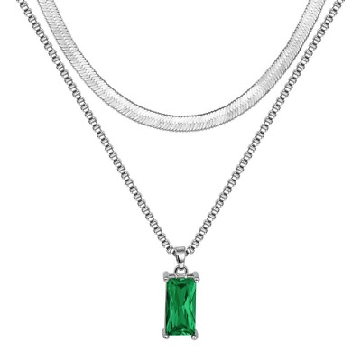 #ad 2pcs Set 2 Layer Stacked Necklace Trendy Pendants Choker Women Fashion Jewelry $8.59