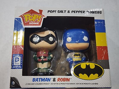 #ad Funko Pop Home Batman amp; Robin Salt and Pepper Shakers Set DC Legion of Collect $14.99