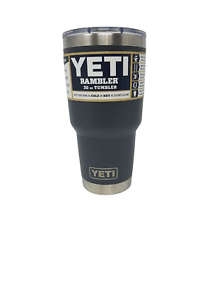 #ad YETI Rambler 30 oz Tumbler Charcoal NEW $26.99
