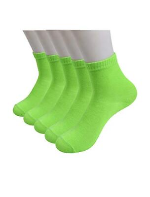#ad uxcell Funky Colorful Ankle Socks Elastic Youth 3 5 Age 8 10 years Green $27.58
