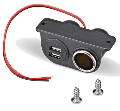 12V Car Cigarette Lighter Socket Splitter Dual USB Charger Power Adapter Outlet $4.99
