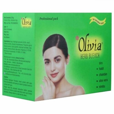 #ad 60g Olivia Herb Bleach Herbal Creme Bleach With Haldi Chandan AloeVera amp; Nimbu $9.35