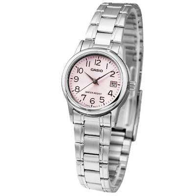 #ad Casio LTP V002D 4B Women#x27;s Standard Stainless Steel Pink Dial Analog Watch $29.75
