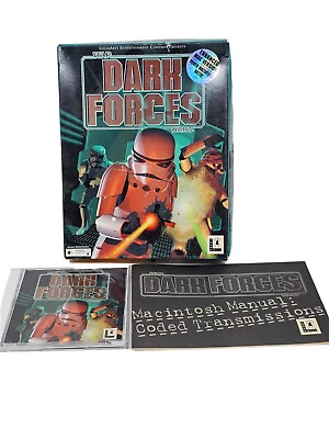 #ad Star Wars Dark Forces Enhanced Mac Big Box Game CIB $44.99
