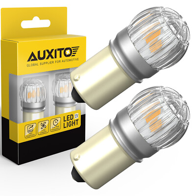 #ad LED 3000K Front Turn Signal P21W Light Bulbs 1156 7506 3497 Amber Yellow BA15S E $16.99