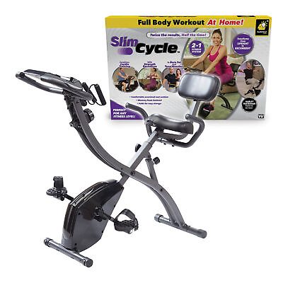 #ad As Seen On TV Slim Cycle Stationary Bike Folding Indoor Exercise Bike $219.99