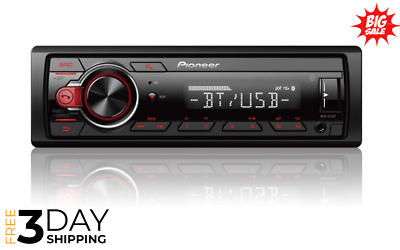 Pioneer Bluetooth Car Stereo Receiver AM FM Radio Audio System Single DIN Dash $78.34