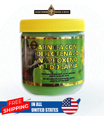 #ad Gel Arnica 3 en 1 con DicloNap y Lidoca 250 gramos Natural de Mexico $14.50