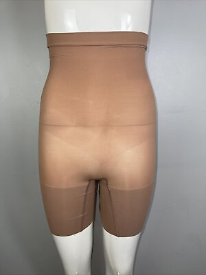 #ad NWOB 3pack Spanx High Waisted Power Shorts Tummy Control Cafe Au Lait Size M $13.49