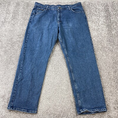 #ad Wrangler Relaxed Fit Straight Leg Denim Jeans Men#x27;s 40x30 Blue Stone Wash $18.95