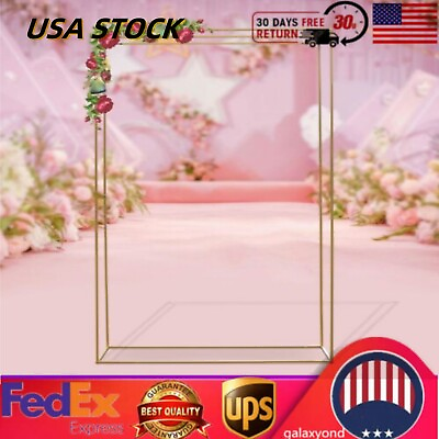 #ad 110 inch Wedding Arch Backdrop Stand Background Flower Decorative Holder Frame $175.75