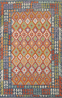 #ad Flat woven Kilim Reversible Area Rug 7#x27;x10#x27; South western Living Room Carpet $339.00