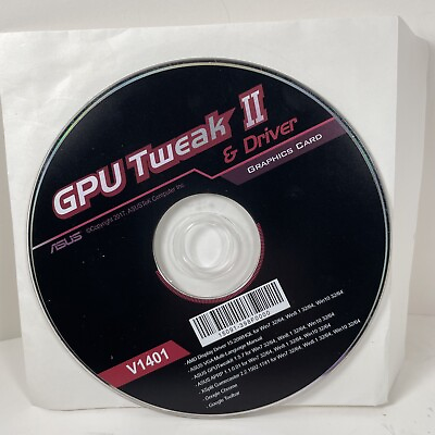 #ad Genuine ASUS GPU Tweak II 2 and Driver CD V1401 Software Disc $12.00