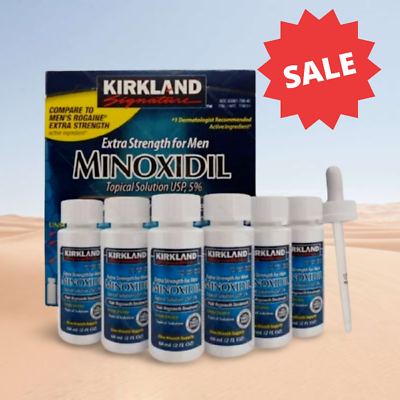 #ad Kirkland Minoxidil 5% Extra Strength Men Hair Regrowth Solution 6 Month Supply $28.47