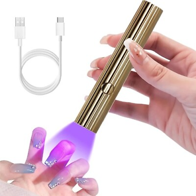 #ad Mini UV LED 3W Portable Quick Nail Drying Lamp USB Rechargeable Flashlight Pen $16.74