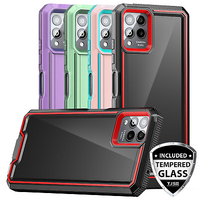 #ad For T Mobile Revvl 6 6 Pro 5G Phone Case Shockproof Impact CoverTempered Glass $6.29
