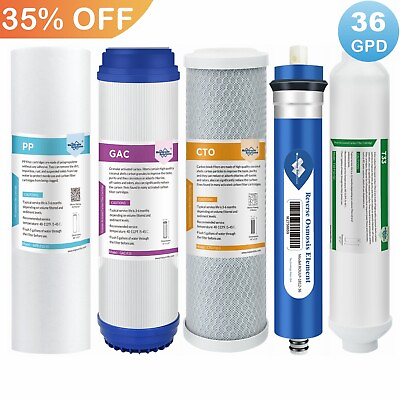 #ad 5 Stage Reverse Osmosis System Water Filter RO Membrane Replacement Set 5 Pack $28.99
