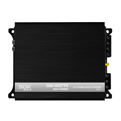 #ad SDX Audio 600 Watt 2 Channel to Mono Amplifier Car Stereo Bridgeable Amp 2 Ohm $49.79