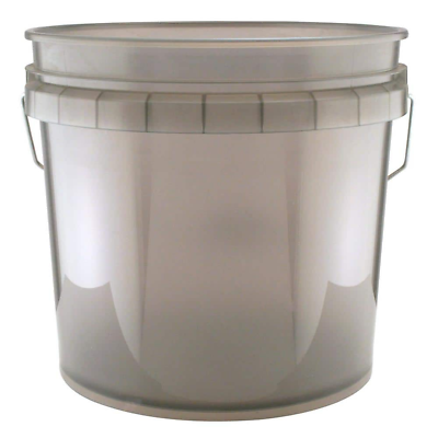 #ad Leaktite 3.5 Gallon Translucent Gray Bucket with Handle $9.99