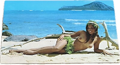 #ad 1970s Hawaiian Topless Girl Postcard Hawaii Hula Polynesian Woman Pin Up Card 🌟 $9.00