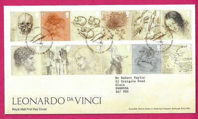 #ad Royal Mail 2019 FDC LEONARDO DA VINCI 1st Class Stamps Shs TALLENTS HOUSE GBP 8.45