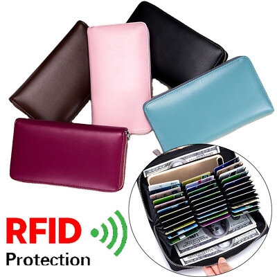 #ad RFID Blocking Women Large Capacity 36 Card Slot Card Holder Wallet Handbag Purse $12.89