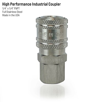 #ad High Performance Air Hose Fittings 1 4quot; Stainless Steel Quick Coupler Plug I M $41.29