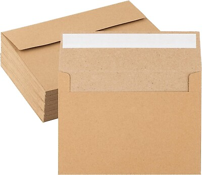 #ad 50 Pack Kraft Envelopes 4 X 6 Inch Brown EnvelopesA4 Envelopes Card Envelopes $9.65