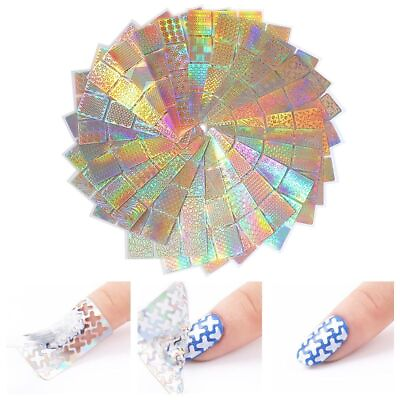 #ad Hollow Nail Stamping Template Nail Vinyl Guide Tips Manicure Decorations 1pc S $29.39