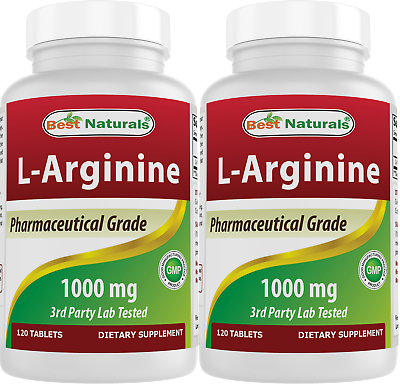 #ad 2 Pack Best Naturals L Arginine 1000mg 120 Tablets $19.99