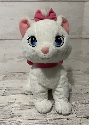 #ad Disney Store Aristocats Marie 14quot; Plush White Pink Kitty Cat Just Play $14.95