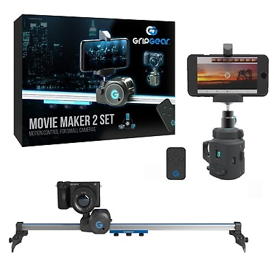 #ad Grip Gear Movie Maker 2 Motorized Slider 360° Panoramic Time lapse Head 9 Speed $99.00