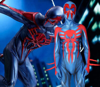 #ad #ad 2099 Miguel O#x27;Hara Cosplay Costume Halloween Spiderman Spandex Jumpsuit Bodysuit $24.69