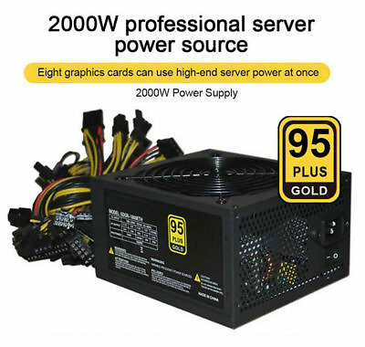 #ad GPU Mining Power Supply 2000W 95 PLUS PSU Crypto Miner ETH 110 260V US $59.99