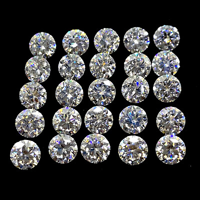 #ad VVS 2 Pcs GH White Moissanite 6mm Round Diamond Cut Dazzling Loose Gems 1.50 Cts $28.99