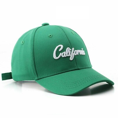#ad California Green Baseball Cap Letter Embroidery Snapback Hip Hop Cap Trucker Hat $19.89