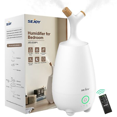 #ad 5L Ultrasonic Humidifiers for Large Room Cool Mist Top Fill Air Humidifier White $29.99