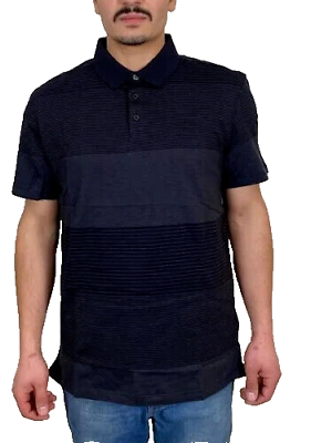 #ad Calvin Klein Liquid Touch Polo Shirt Black Beauty Size X Small NWT $25.49