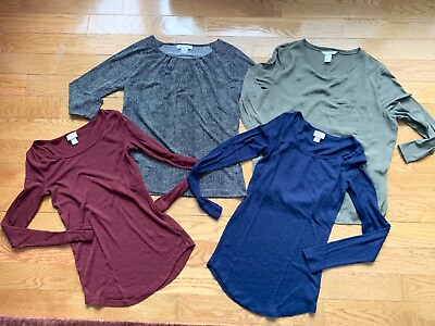 #ad Mossimo Liz Claiborne Scoop Neck Top Shirt Lot 4 Size S Small Womens Work Travel $14.50