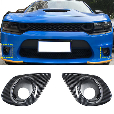 #ad Car Front Bumper Fog Light Lamp Trim Cover Accessories For Dodge Charger 15 $28.99