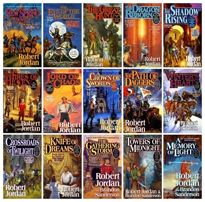 #ad All Hardcover Complete Set Series Lot of all 15 Wheel of Time by Robert Jordan $329.00
