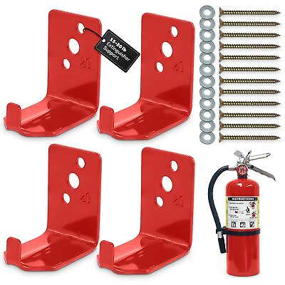 #ad Home Fire Extinguisher Mount Wall Bracket 4Pcs Fire Extinguisher Brackets A... $22.74