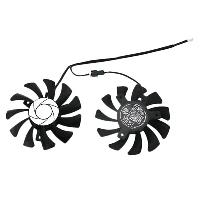 #ad HA8010H12F Z 75MM 2Pin GTX1050Ti GPU Cooler DUAL Fan for MSI Geforce GTX8887 $9.38