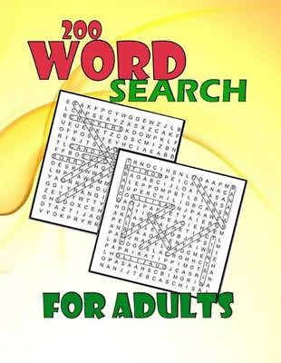#ad 200 Word Search for Adults: Word Search Book for Adults with a Huge Supply of Pu $17.50